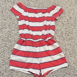 Tommy Hilfiger Striped Red Blue and White Kids Romper